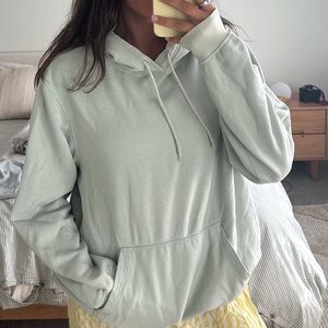 H&M Light Mint Green Pullover Hoodie